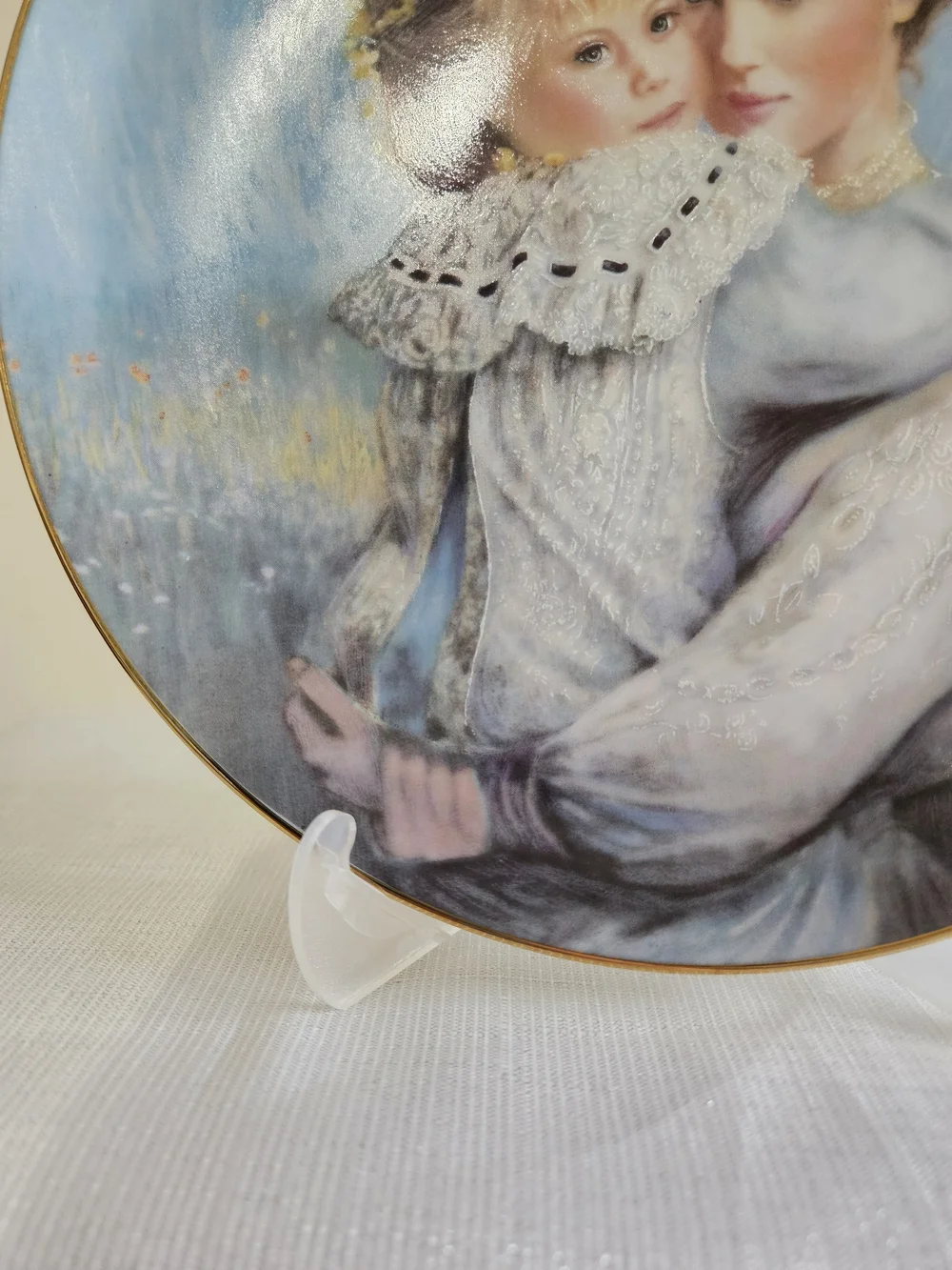 1989 Precious Embrace Porcelain Plate - First In Collection